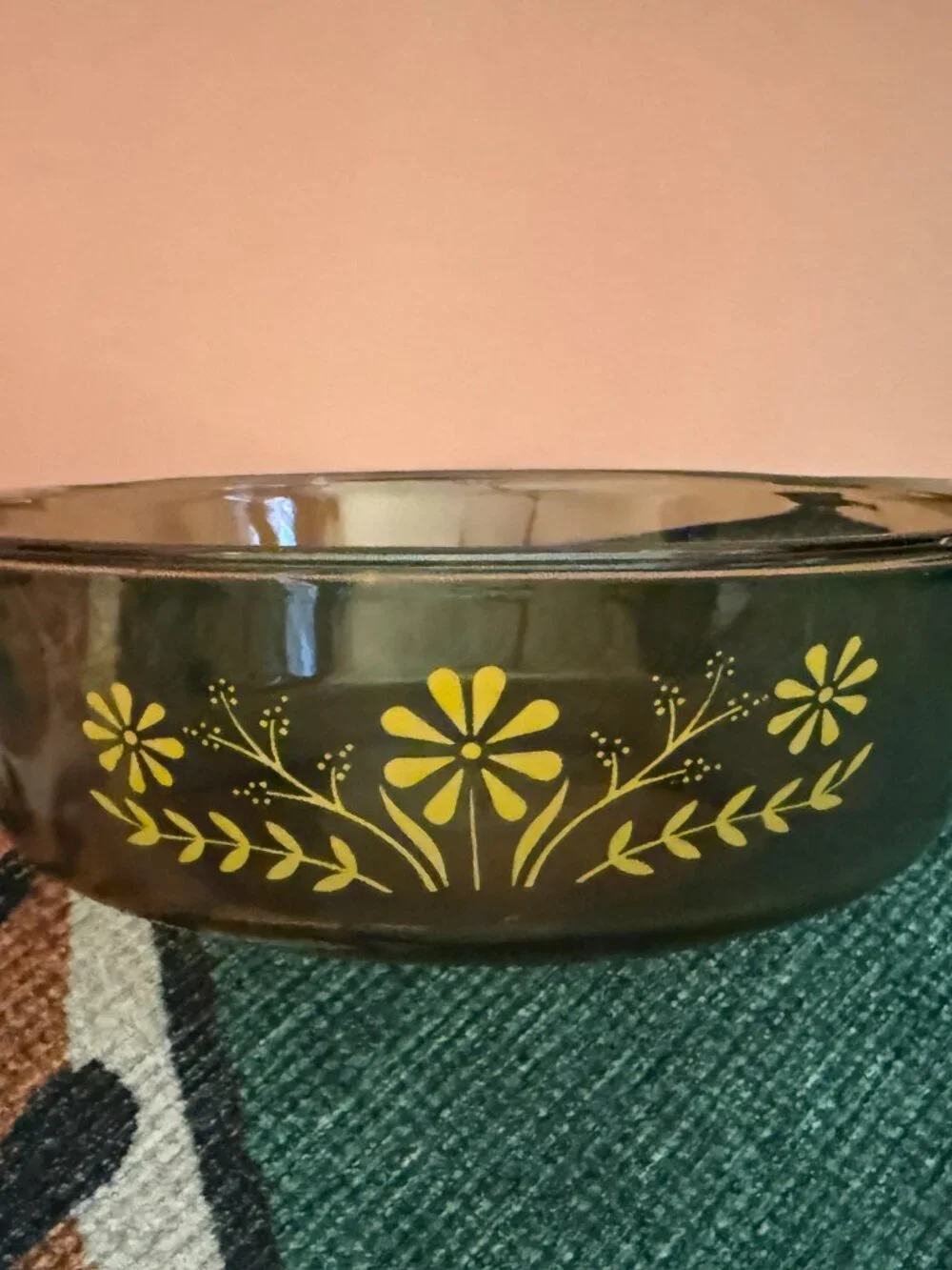 Vintage Corning Ware Smoked Brown Glass 8